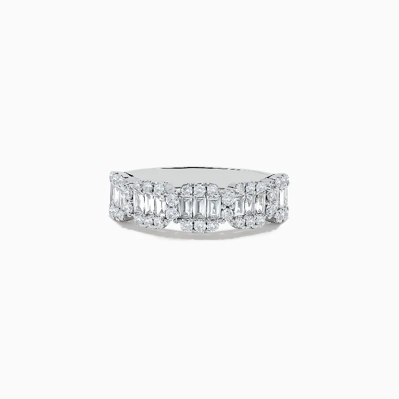 ladies ring limited edition black diamond-Classique 14K White Gold Diamond Band 0.88 TCW