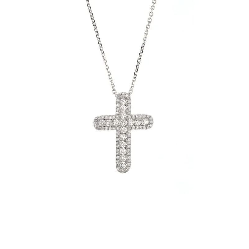 Ladies necklaces infinity symbol designs-0.50 ctw Diamond Cross Pendant Necklace