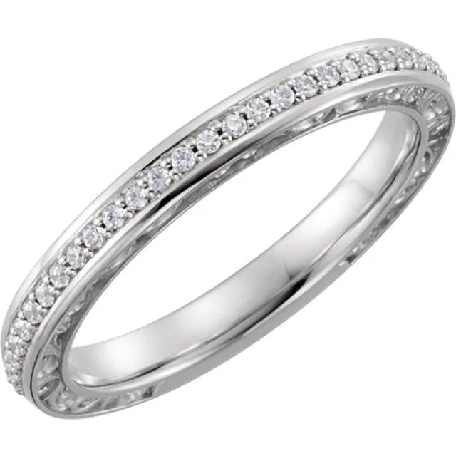 ladies ring zodiac eco-friendly-14k Gold 1/6 CTW Diamond Anniversary Band - White Rose or Yellow Gold