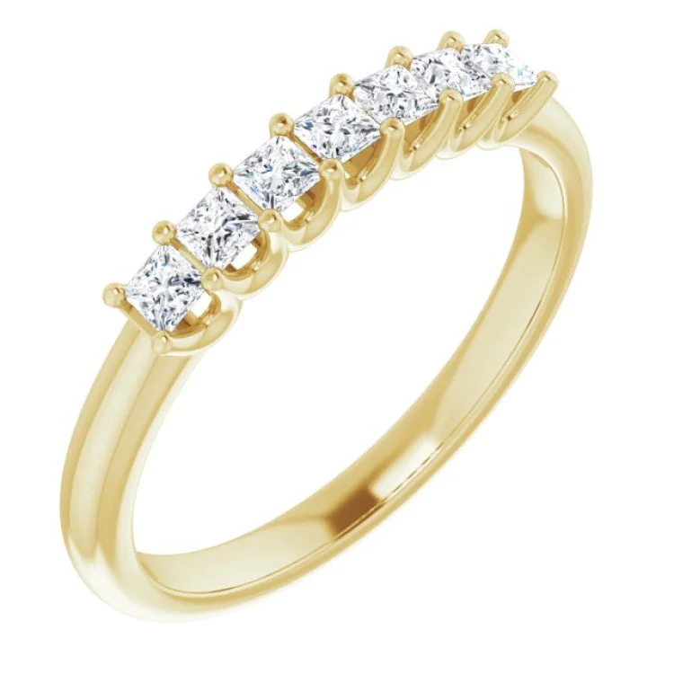 ladies ring modern emerald-14K Yellow 1/3 CTW Natural Diamond Anniversary Band