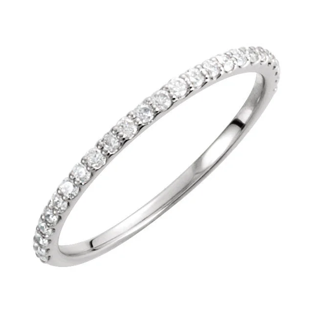 ladies ring slim princess cut-14K White Gold 1/4 CTW Diamond Anniversary Wedding Band