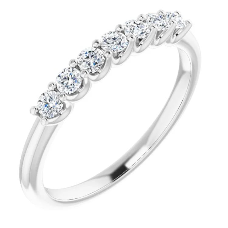 ladies ring boho opal-Platinum 1/3 CTW Natural Diamond Anniversary Band