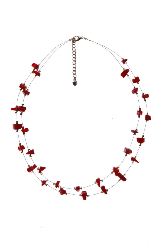 Ladies necklaces generational gift picks-Coral Wire Necklace