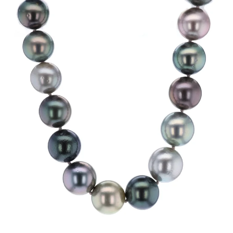 Ladies necklaces subtle luxury options-12.2-14.2MM Multicolor Pearl Necklace