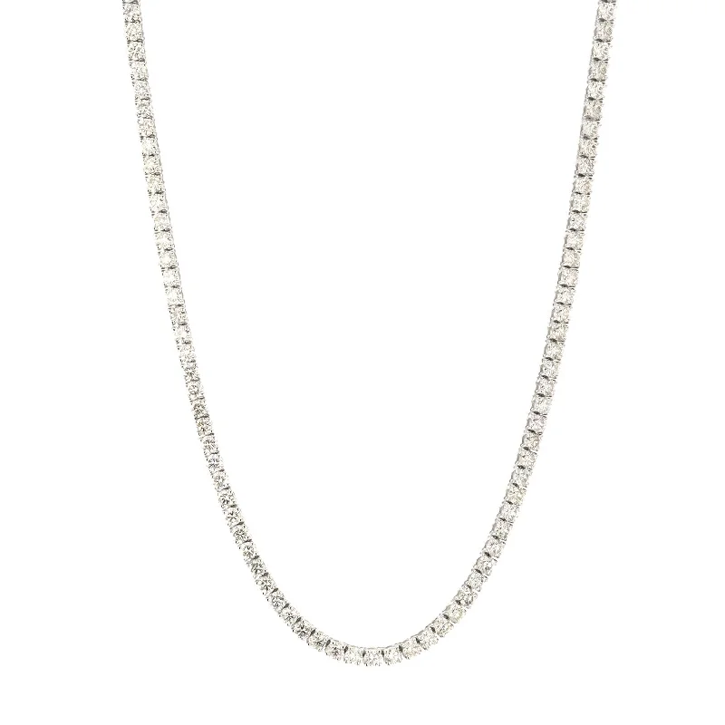 Ladies necklaces multi-tier styles-10.09 ctw Diamond Eternity Necklace