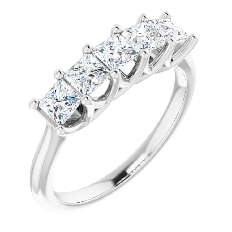 ladies ring fall valentine’s-Platinum 1 CTW Natural Diamond Anniversary Band