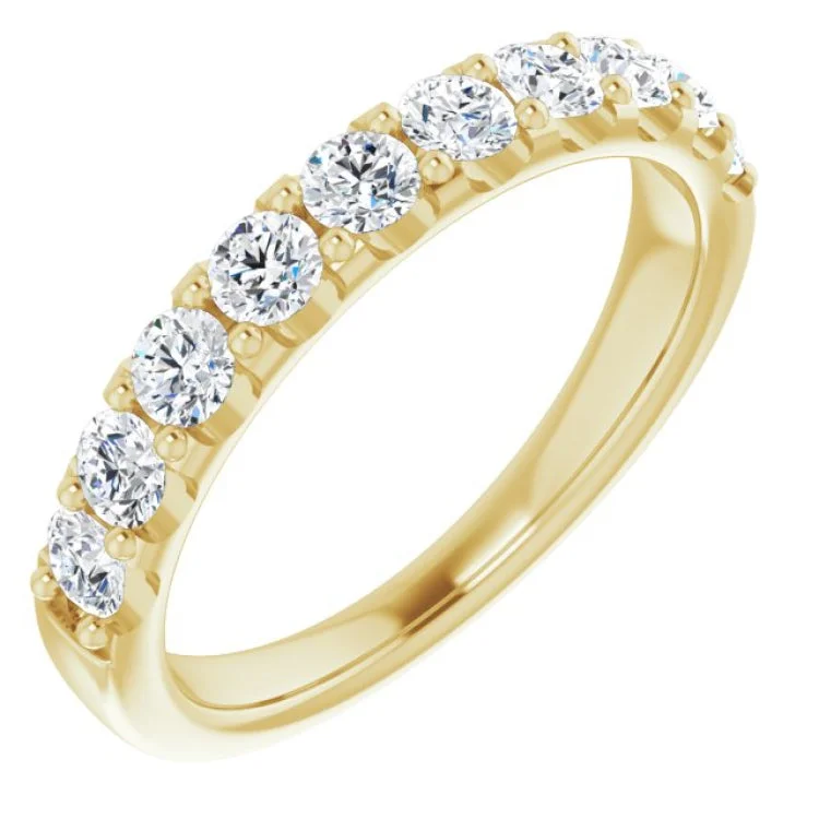 ladies ring conflict-free moonstone-14K Yellow 3/4 CTW Natural Diamond Anniversary Band