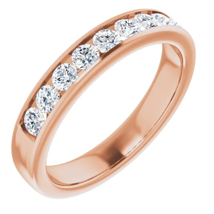 ladies ring bespoke design-14K Rose 3/4 CTW Natural Diamond Band