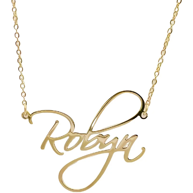 Ladies necklaces complex form styles-Script Custom Name Necklace