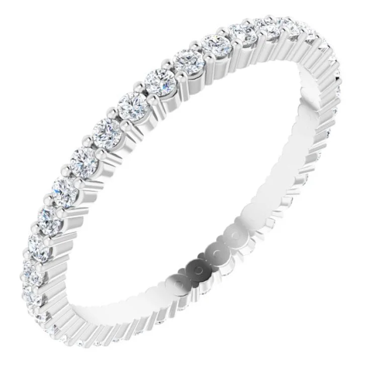 ladies ring high-end eternity-14K White 5/8 CTW Lab-Grown Diamond Eternity Band Size 8