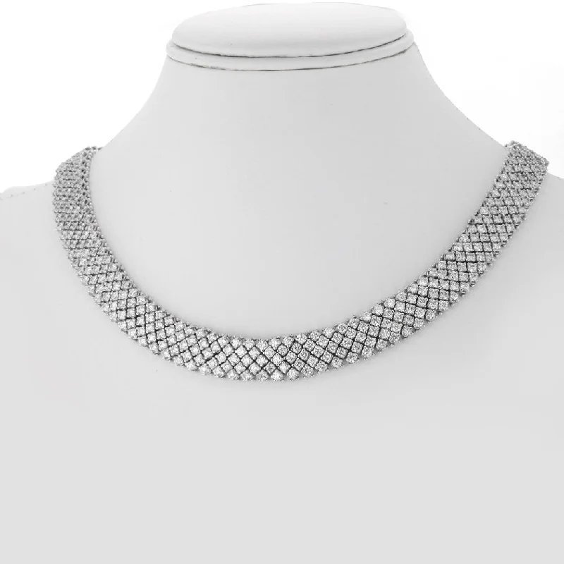 Ladies necklaces milestone marker pieces-27.91 ctw Diamond Eternity Necklace