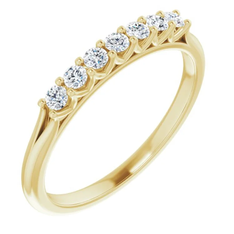 ladies ring luxury yellow topaz-14K Yellow 1/5 CTW Natural Diamond Anniversary Band