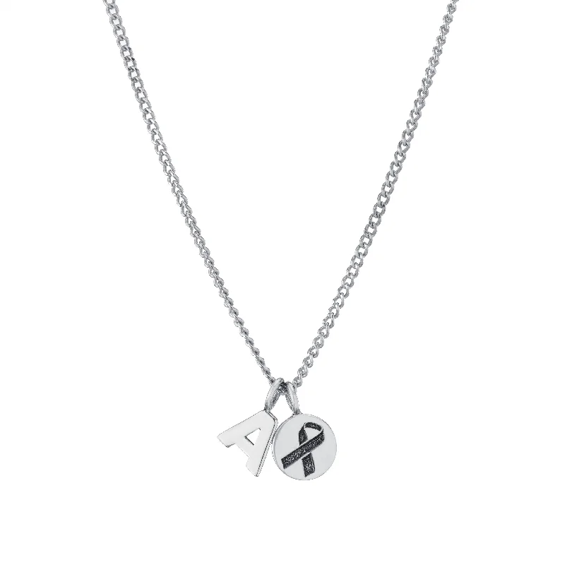 Ladies necklaces everyday glamour designs-Mini Ribbon Charm Necklace