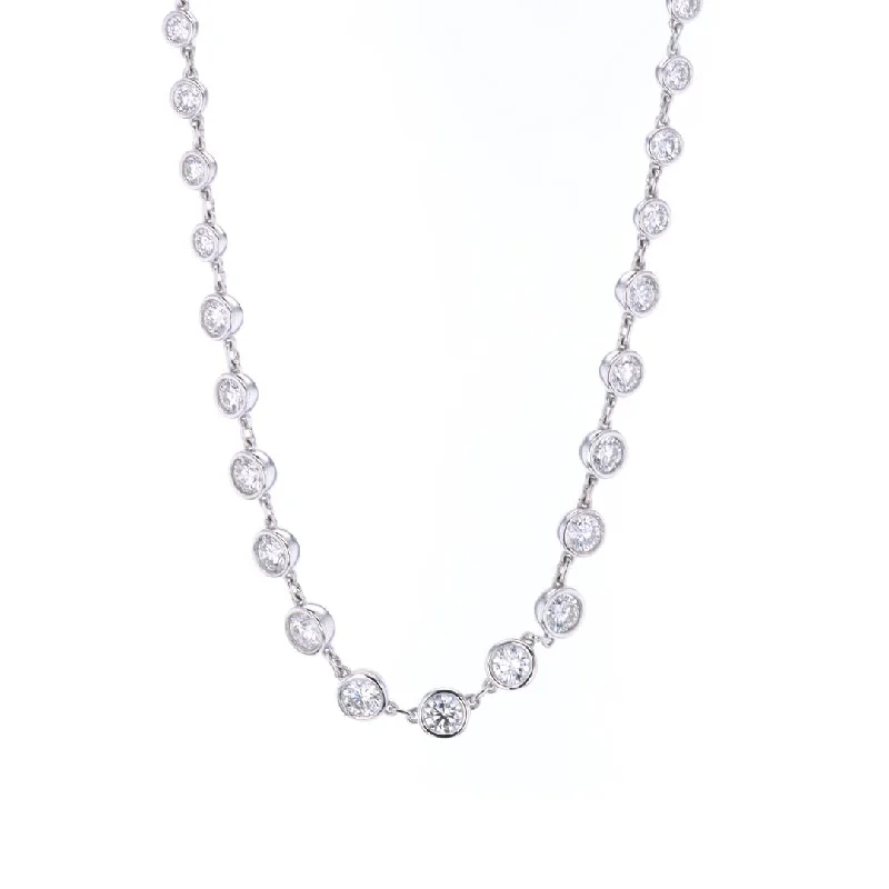 Ladies necklaces personalized touch options-8.52 ctw Lab-Grown Diamond Bubble Necklace