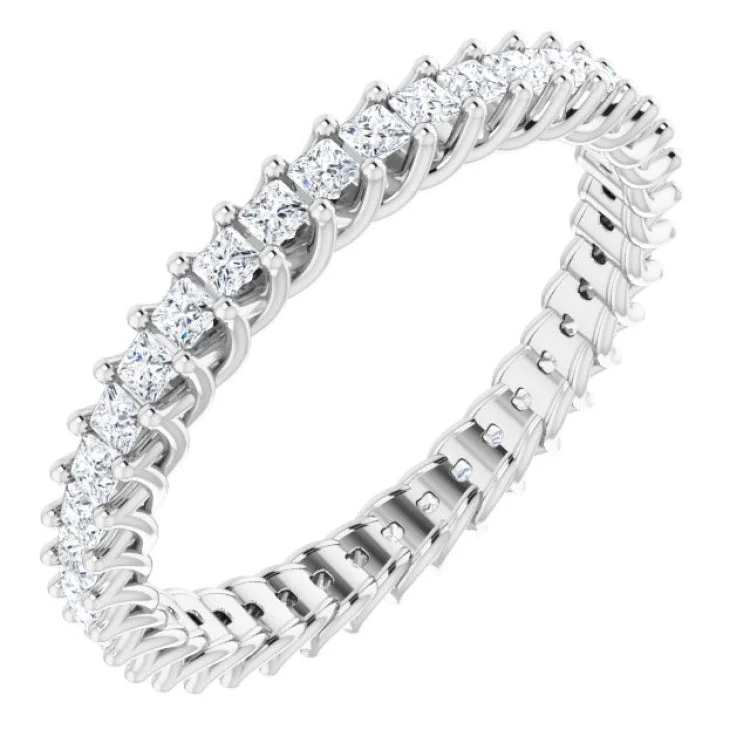 ladies ring name eco-friendly-14K White 7/8 CTW Diamond Eternity Band