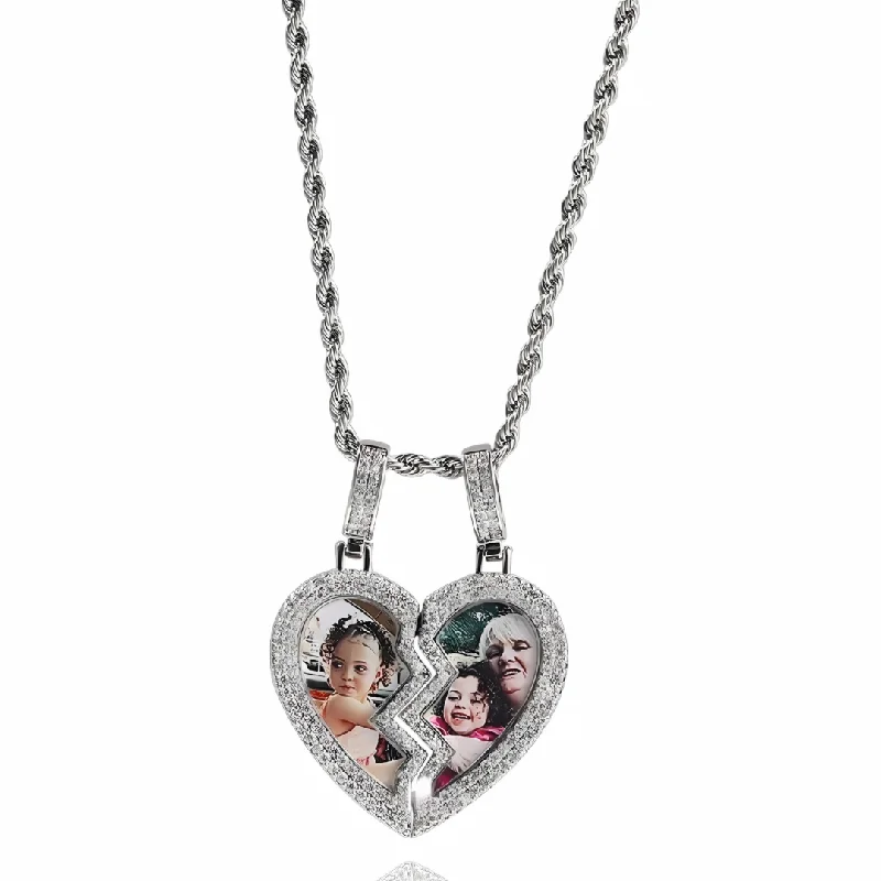 Ladies necklaces sharp edge styles-In My Heart Photo Pendant Necklace