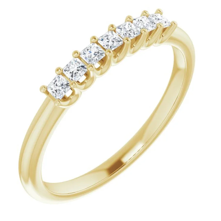 ladies ring timeless red ruby-14K Yellow 1/4 CTW Natural Diamond Anniversary Band