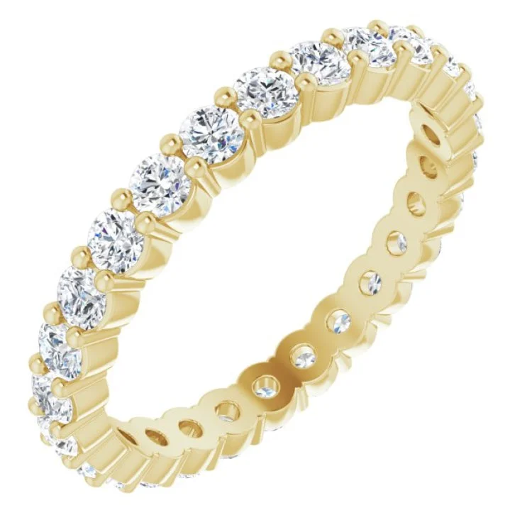 ladies ring braided gold-14K Yellow 3/4 CTW Natural Diamond Eternity Band Size 6