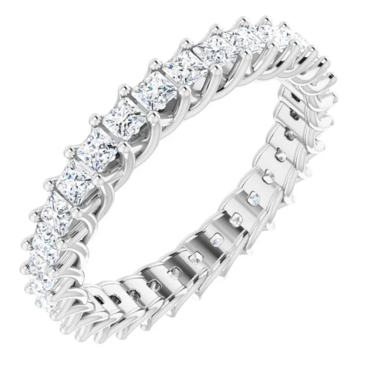 ladies ring flower artisan-14K White 1 1/2 CTW Diamond Eternity Band