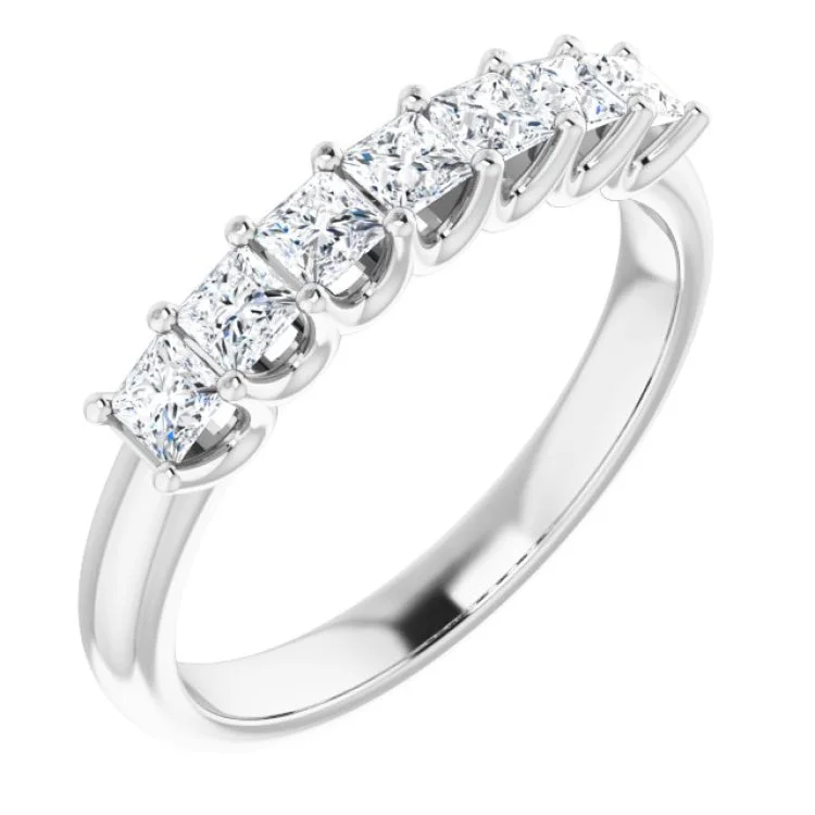 ladies ring birthstone eco-friendly-Platinum 5/8 CTW Natural Diamond Anniversary Band