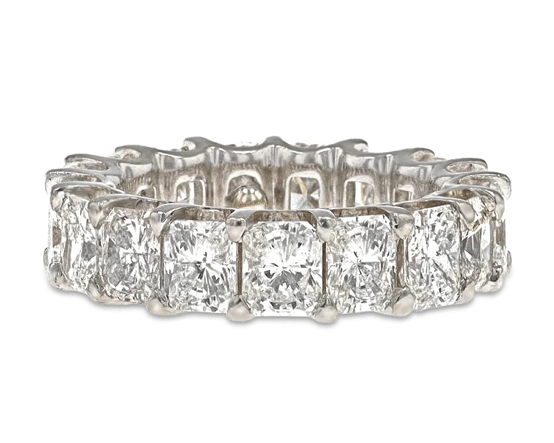 ladies ring braided mother’s-Radiant-Cut Diamond Eternity Band, 8.68 Carats