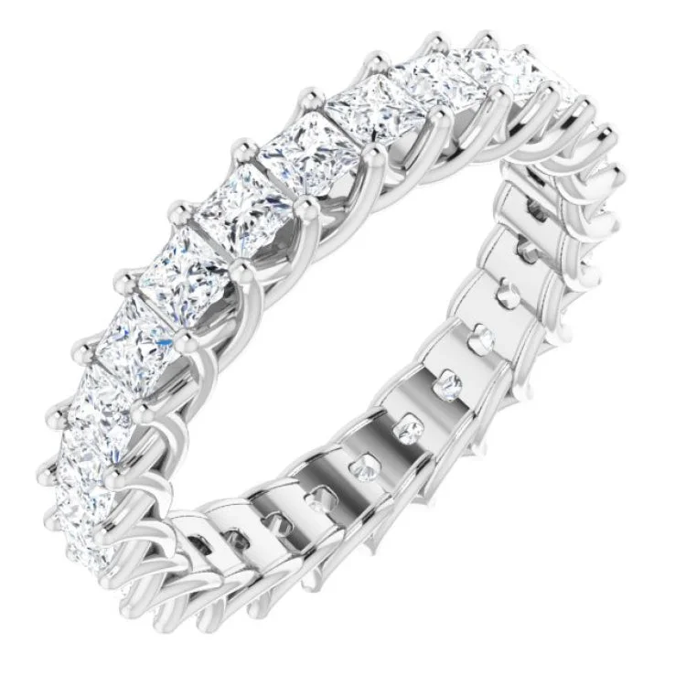 ladies ring high-end trillion cut-14K White 2 3/8 CTW Diamond Eternity Band