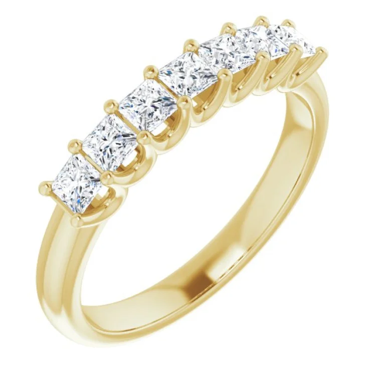 ladies ring brushed ruby-14K Yellow 5/8 CTW Natural Diamond Anniversary Band