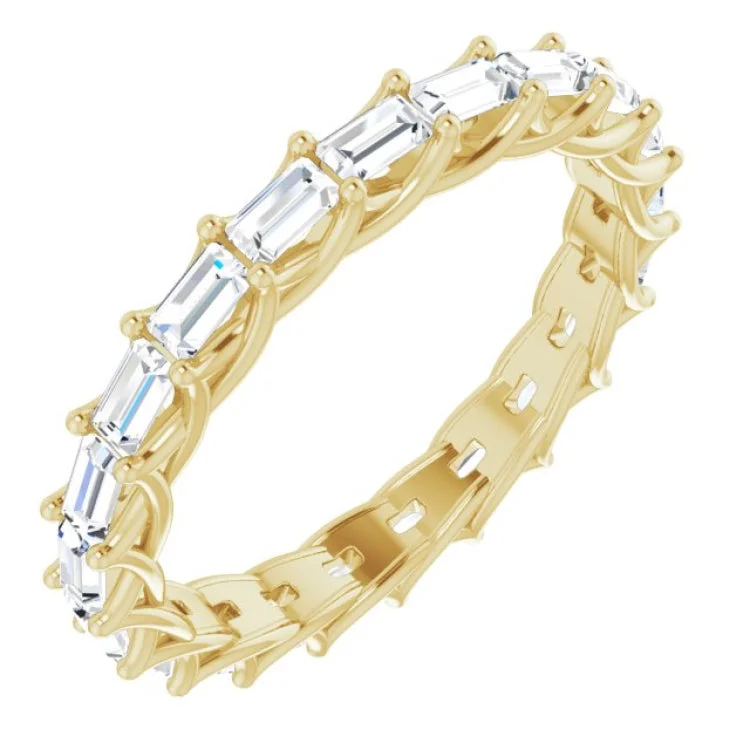 ladies ring winter christmas-14K Yellow 9/10 CTW Diamond Eternity Band