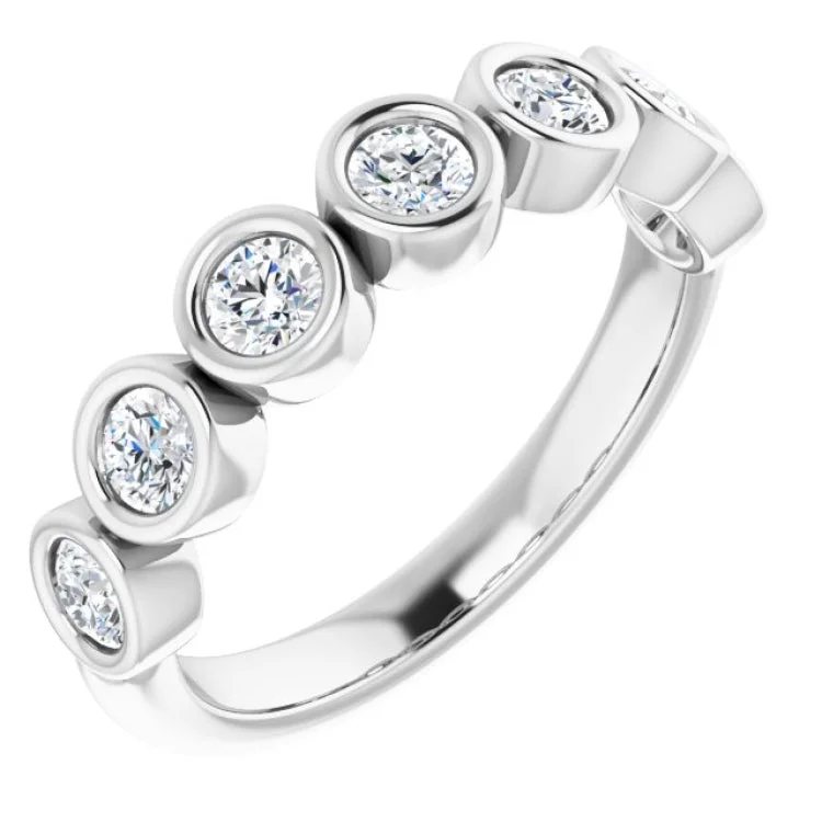 ladies ring summer christmas-14K White 3/4 CTW Natural Diamond Anniversary Band