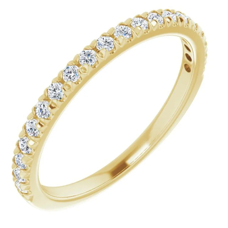 ladies ring trendy pear cut-14K Yellow 1/3 CTW Lab-Grown Diamond Anniversary Band