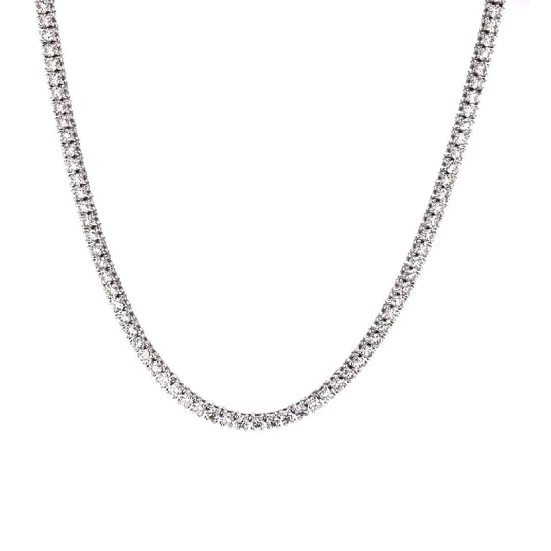 Ladies necklaces seasonal collection styles-6.73 ctw Diamond Eternity Necklace