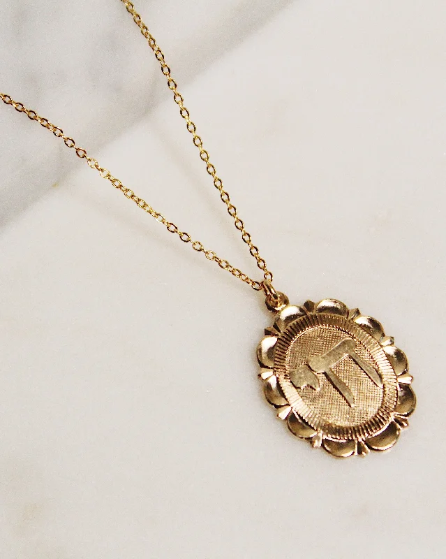 Ladies necklaces complex form styles-Hay (Life) Oval Necklace