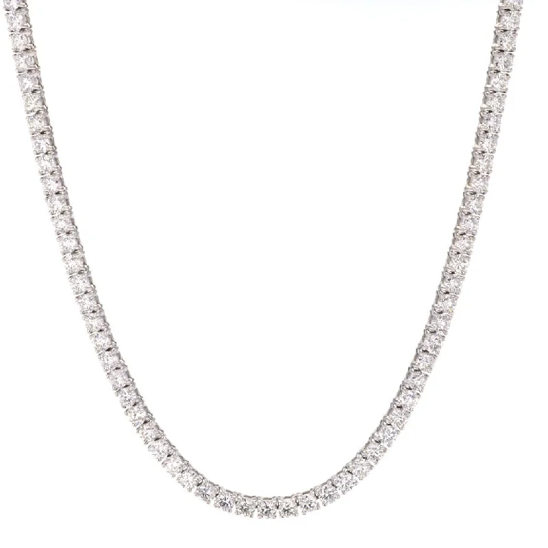 Ladies necklaces Scandinavian minimal designs-12.46 ctw Diamond Eternity Necklace