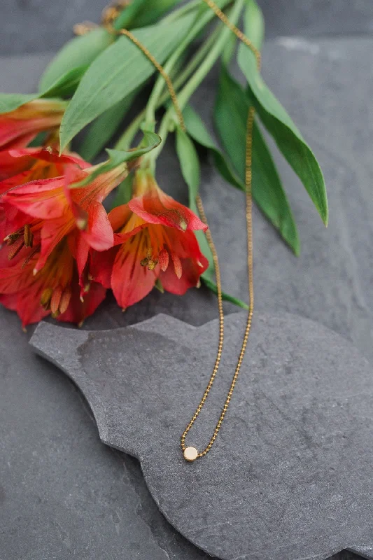 Ladies necklaces pride-inspired necklaces-Gold Petite Circle Necklace