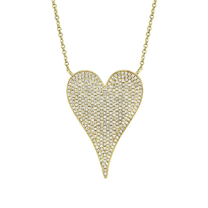 Ladies necklaces elegant timeless looks-0.83 ctw Diamond Heart Necklace