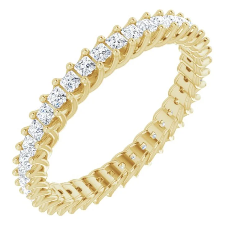 ladies ring twisted mother’s-14K Yellow 7/8 CTW Diamond Eternity Band