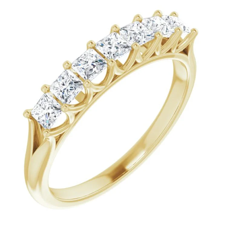 ladies ring tension diamond-14K Yellow 3/4 CTW Natural Diamond Anniversary Band