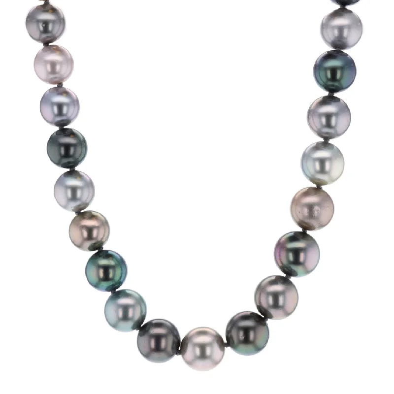 Ladies necklaces birth month styles-8-10MM Multicolor Pearl Necklace