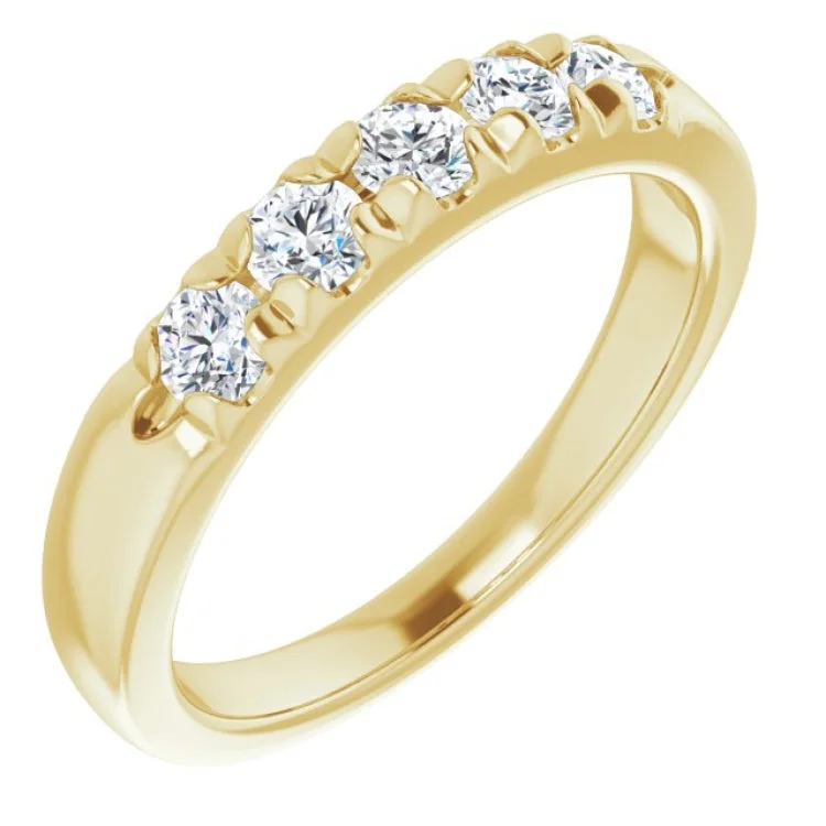 ladies ring celestial recycled-14K Yellow 1/2 CTW Natural Diamond Anniversary Band