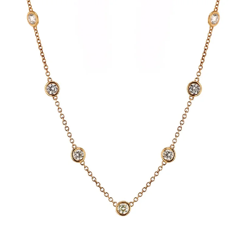 Ladies necklaces uniform width styles-6.07 ctw Diamonds By The Yard Necklace