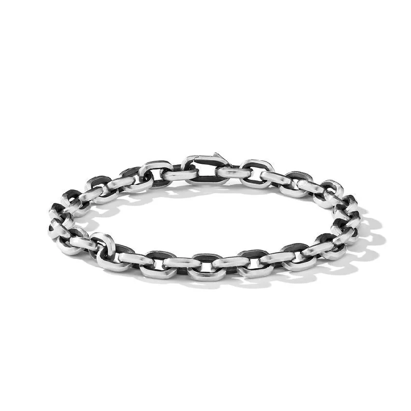 Ladies bracelets distressed look designs-David Yurman Men's 6.5MM Deco Chain Link Bracelet