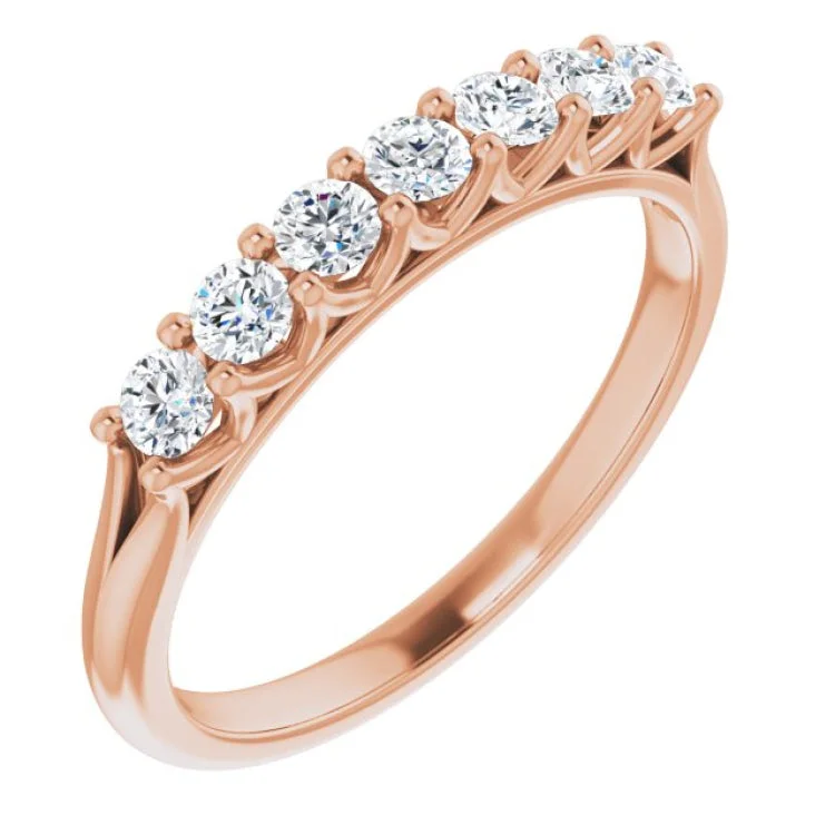 ladies ring constellation recycled-14K Rose 3/8 CTW Natural Diamond Anniversary Band