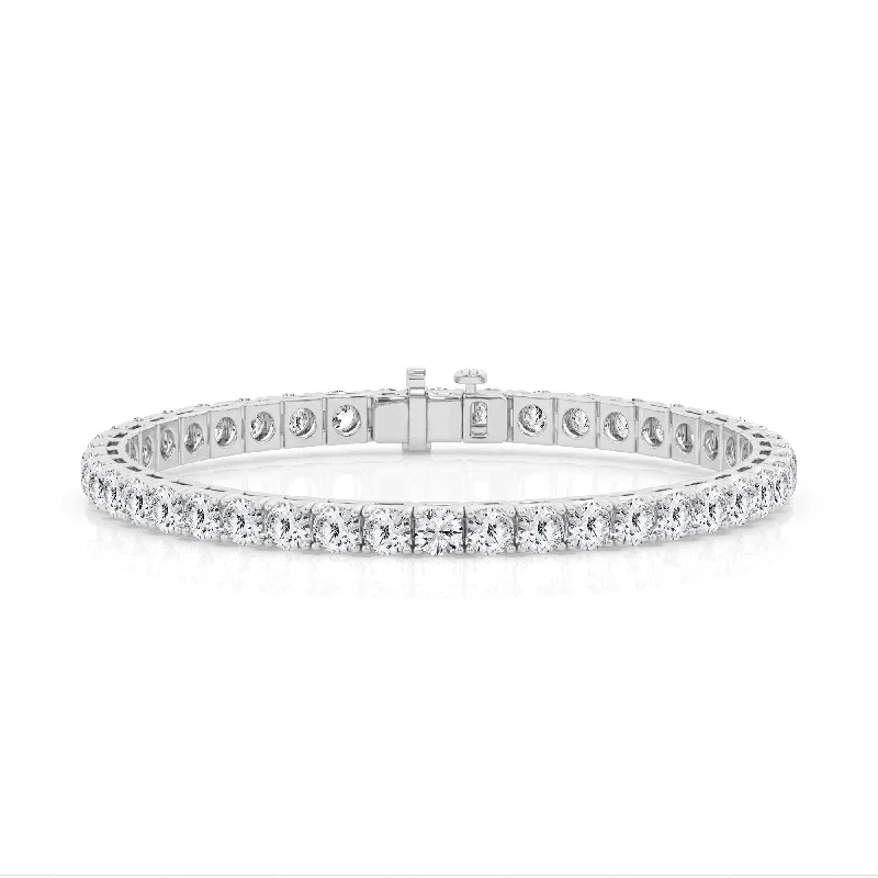 Ladies bracelets cabochon stone designs-14.00 cttw  Tennis Bracelet with Round Lab Diamond by Mercury Rings