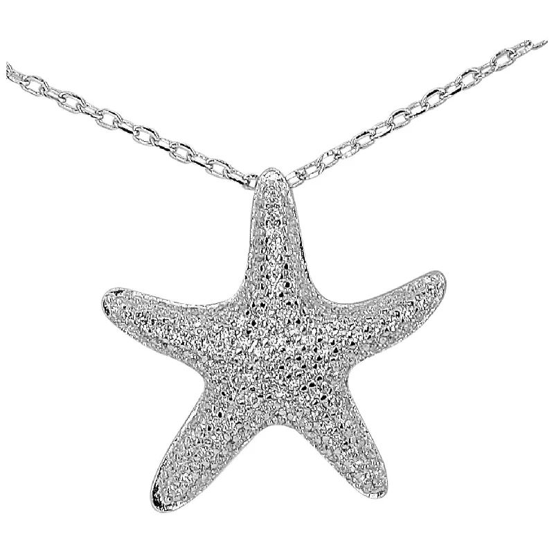 Ladies necklaces special occasion styles-Dazzle Starfish Necklace