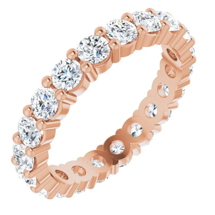 ladies ring name eco-friendly-14K Rose 1 3/4 CTW Lab-Grown Diamond Eternity Band Size 5