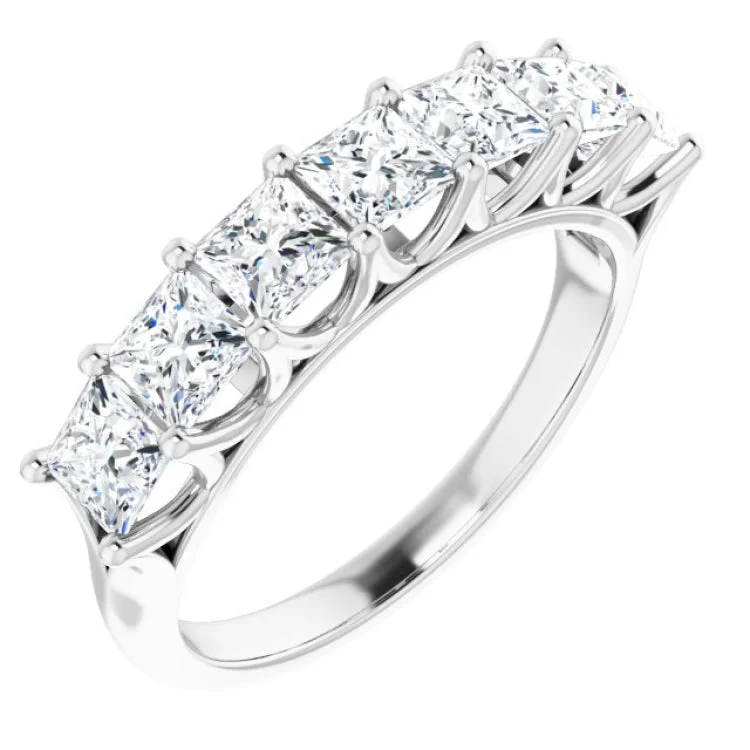 ladies ring personalized three stone-14K White 1 3/4 CTW Natural Diamond Anniversary Band