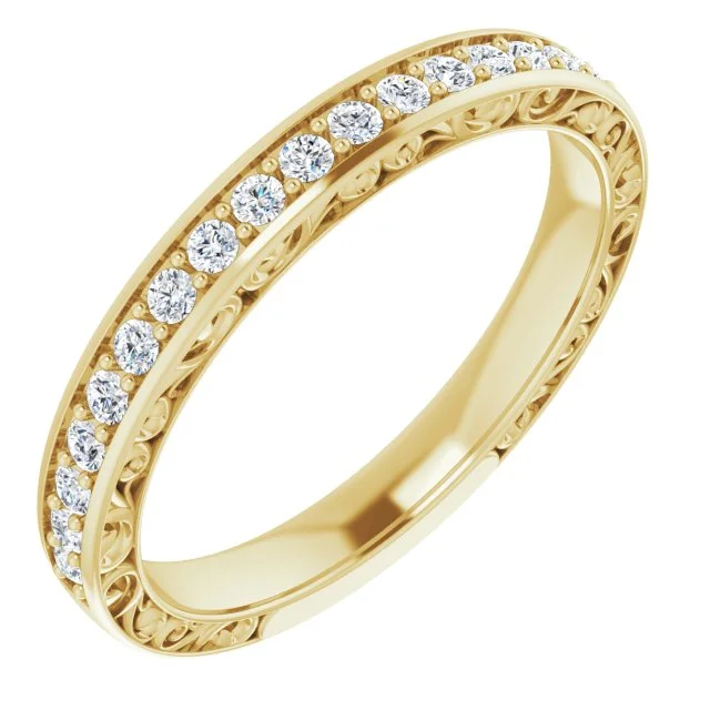 ladies ring trendy marquise cut-14k Gold 1/4 CTW Diamond Anniversary Band - White Rose or Yellow Gold