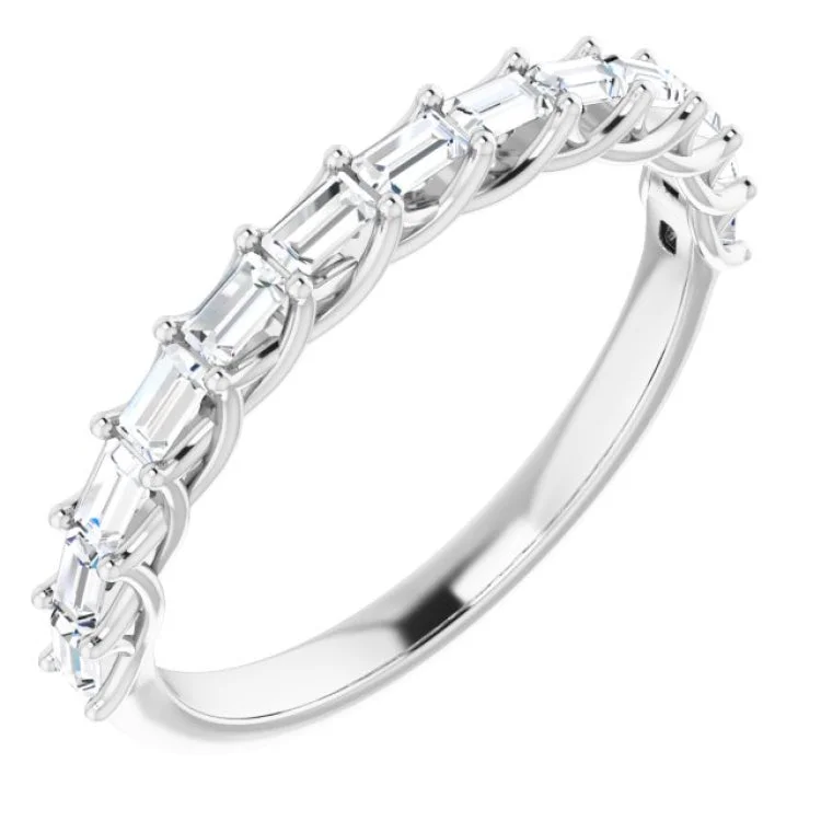 ladies ring slim tension-Platinum 3/8 CTW Natural Diamond Anniversary Band