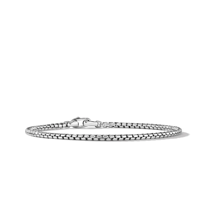 Ladies bracelets autumn tone styles-David Yurman Gents Box Chain Bracelet in Sterling Silver