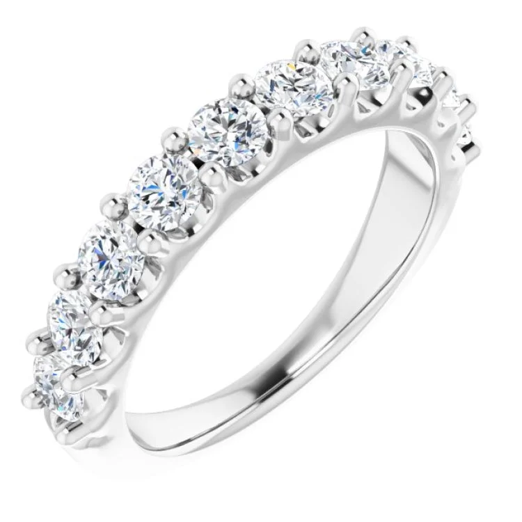 ladies ring zodiac sustainable-Platinum 1 1/5 CTW Diamond Anniversary Band